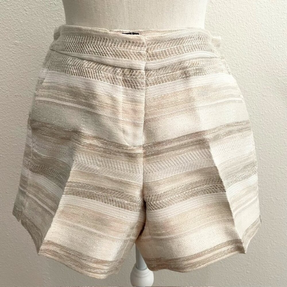 White House Black Market Shimmer Gold Tone Lined Shorts